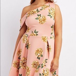 Charlotte Russe Red One shoulder dress